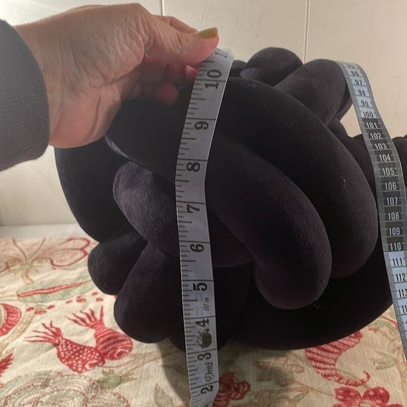 Knotted Black Throw Toss Interesting Pillow - Picture 5 of 7